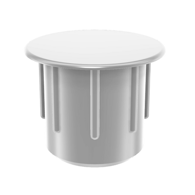 MODULAR SOLUTIONS ALUMINUM  CAP<BR>8MM DIAMETER GRAY